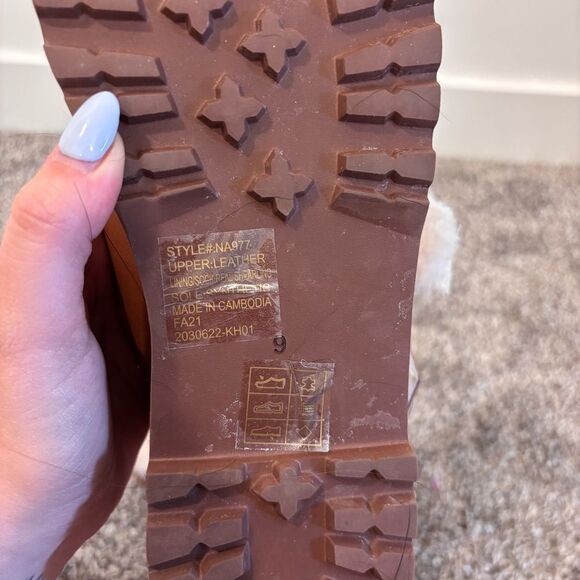 NWOB Madewell The Shearling-Lined Madelyn Sandal Golden Pecan 9 Leather NA977 - Picture 13 of 13